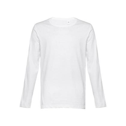 THC BUCHAREST WH. Męski bawełniany T-shirt z długim rękawem