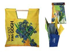 Torba z drewnianym uchwytem - V. van Gogh, Irysy (CARMANI)