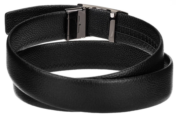 Skorzany pasek meski z elegancka automatyczna klamra