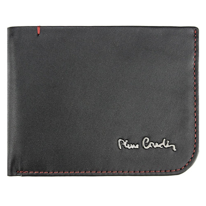 Portfel męski skórzany PIERRE CARDIN TILAK35 8806 Czarno Czerwony