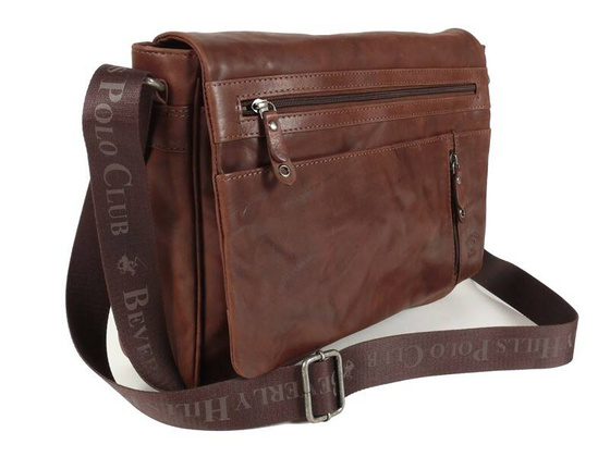 BH-784 MEMPHIS Torba na ramię skórzana Brązowa