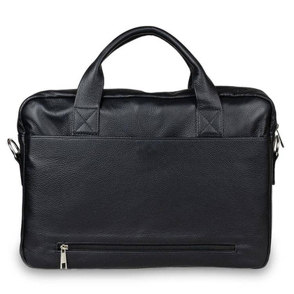 Skórzana torba męska czarna na ramię laptopa 15,6" - Pavone Nero Bergamo 2430 BL