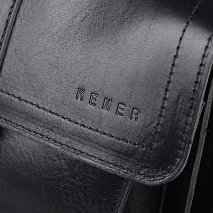 Torebka damska skórzana KEMER 889 Czarny