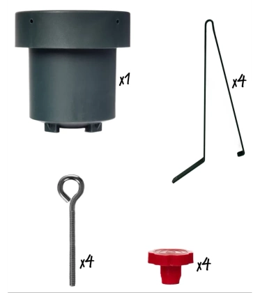 Stojak CHOINKOWY ŚREDNI CZARNY metalowy pod choinkę drzewko z pojemnikiem