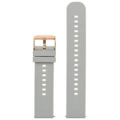 Pasek gumowy do zegarka U27 - jasny szary/rosegold - 18mm