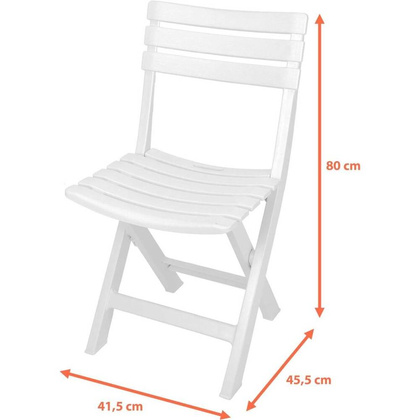 ZESTAW 4 KRZESEŁ CATERINGOWYCH PLASTIKOWY SKLADANCYH KOMODO BIAŁY KPL