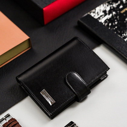 Portfel męski skórzany Peterson PTN 324Z-PR 2-1-1 czarny