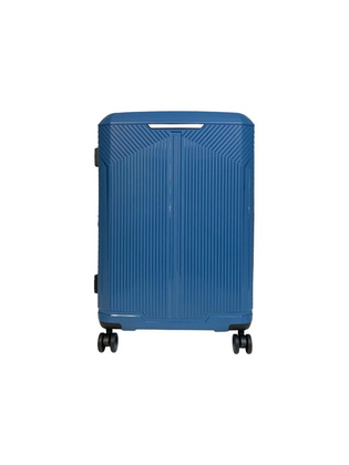 LYS Paris Bogota Średnia twarda niebieska walizka na kółkach 66 cm