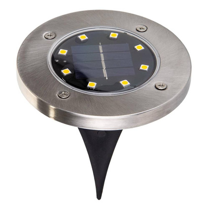 lampa solarna 8 LED SMD do wbicia w podłoże kpl. 4 szt.
