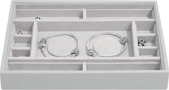 Szkatułka na charmsy Stackers kamienna szarość z przegródkami