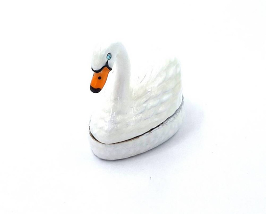 Wyjątkowe, metalowe pudełeczko prezentowe – Łabędź - B0736-02