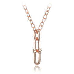 MINET Nowoczesny pozłacany srebrny naszyjnik