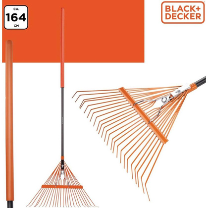 GRABIE WACHLARZOWE DO LIŚCI METALOWE 58 CM BLACK+ DECKER