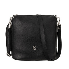 Czarna torebka damska Canaletto ze skóry groszkowanej – elegancja i funkcjonalność TD612