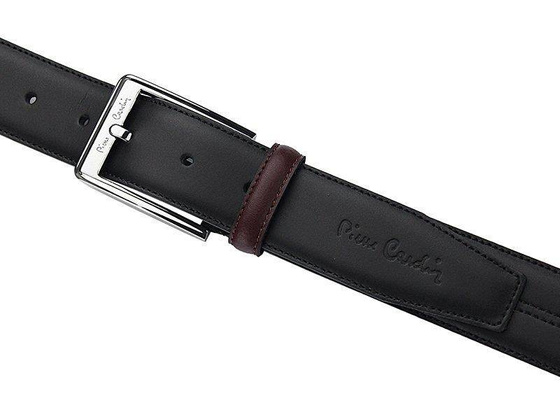 Pasek męski skórzany PIERRE CARDIN LG 0103/35 Beżowy / Niebieski