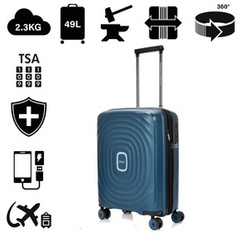 Walizka Kabinowa SwissBags Echo 55cm Niebieska