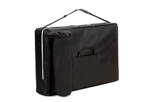 Stół, łóżko do masażu 3-segmentowe aluminiowe dwukolorowe Czarno Pomarańczowe