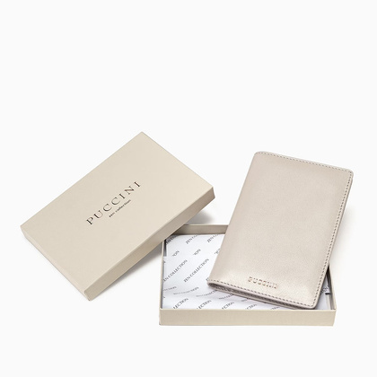 Etui na dokumenty skórzane PUCCINI ZN9214 6A Beżowe