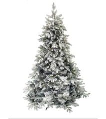 Choinka sztuczna PE02 220 cm biała  ośnieżona  z metalowym stojakiem