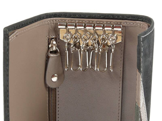 BH-375 SPORT Etui na klucze skórzane Szare