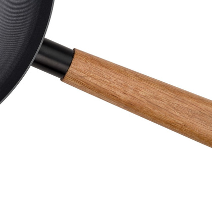 Patelnia wok kantoński stalowy chiński głęboki 30 cm