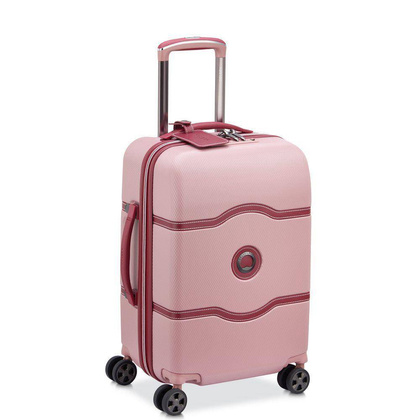 Delsey Chatelet Air 2.0 Mała twarda różowa walizka kabinowa na kółkach 55 cm