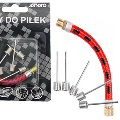 ZESTAW IGIEŁ 5SZT Z WĘŻYKIEM DO POMPKI PIŁKI ENERO