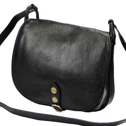 Skórzana torebka, listonoszka 8863 brąz 