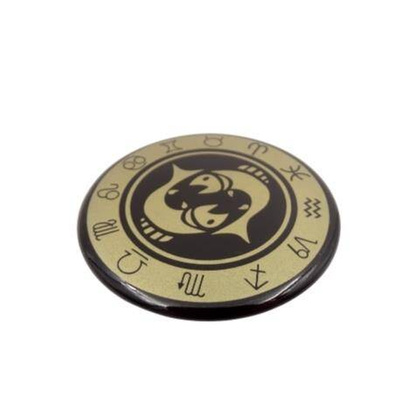 Ryby - znak zodiaku - magnes. Śr. 6cm; metal emaliowany