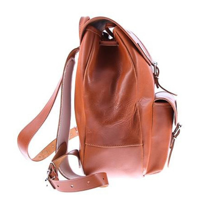 Modny plecak skórzany KEMER VOOC Vintage P1 naturalny