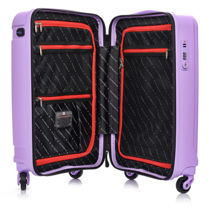 Walizka Kabinowa SwissBags Tourist 55cm Fioletowa