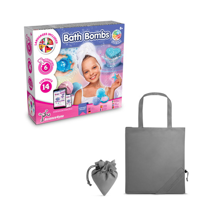 Bath Bombs Kit V. Gra edukacyjna dostarczany ze składaną torbą prezentową
