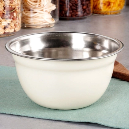 Miska kuchenna stalowa biała 14,5 cm, 700 ml