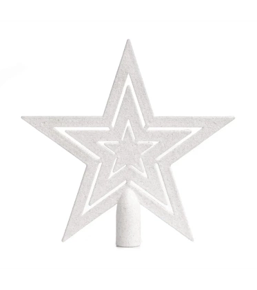 Bombki choinkowe ze szpicem  komplet 86szt. nietłukących plastikowych bombek AK- Biały