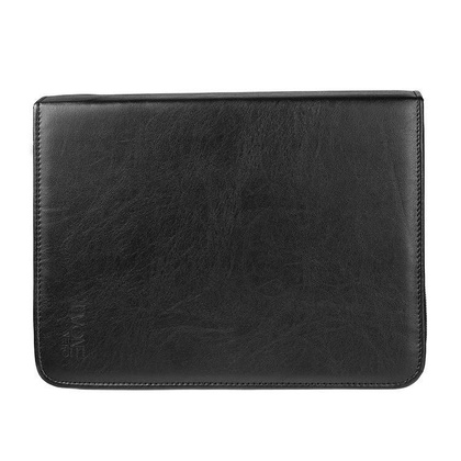 Biwuar na dokumenty teczka aktówka czarna eko skóra A4 - Pavone Nero Ticino 2096 BL