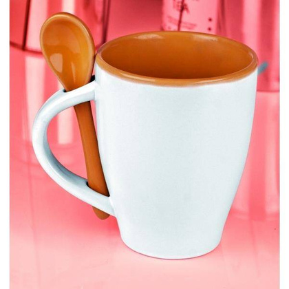 Zestaw do kawy ceramiczny PALERMO 250 ml Pomarańczowy