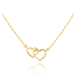 MINET Złoty naszyjnik z sercami Au 585/1000 1,70g