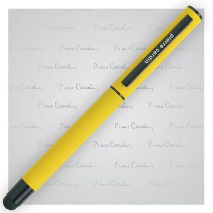 Pióro kulkowe touch pen, soft touch PIERRE CARDIN Celebration Żółte
