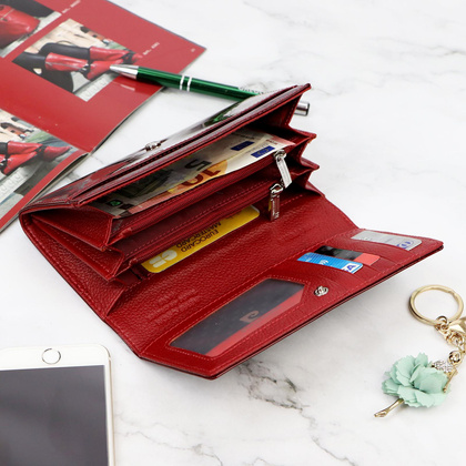 Pierre Cardin Duży skórzany portfel damski