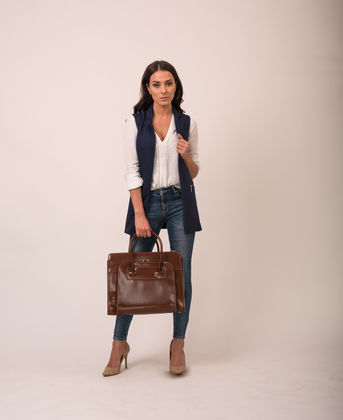 Teczka damska skórzana McKlein Lake Forest Brązowa