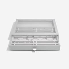 Szkatułka na charmsy Stackers Pebble supersize kamienna szarość z szufladą i szklaną pokrywką