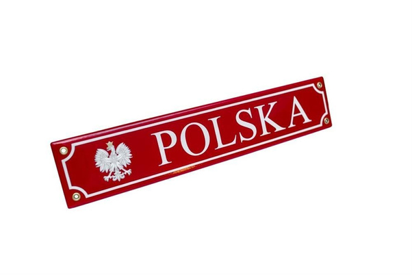 Tablica rejestracyjna Polska PL1 40x8cm metal