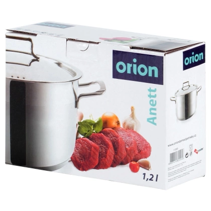 Garnek stalowy z pokrywką 18/10 PREMIUM 1,2 l ORION