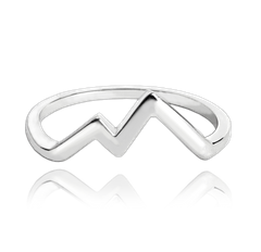 MINET Srebrny pierścionek podróżnika GÓRY wielkość 17