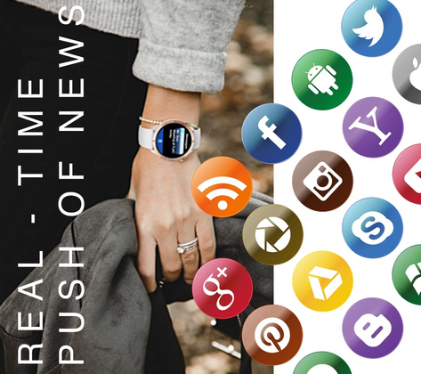 Smartwatch Męski RUBICON RNCF14 Black SMARUB250