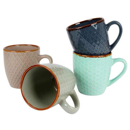 Kubek z uchwytem ceramiczny zestaw 4 szt. 250 ml