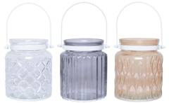 Lampion szklany display mix 3 kol