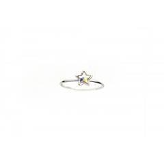 PIERŚCIONEK KRYSZTAŁEK SWAROVSKI STAL PLATEROWANA BIAŁYM ZŁOTEM PST459, Rozmiar pierścionków: US7 EU14