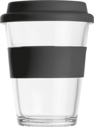 Szklany kubek z pokrywką 300 ml