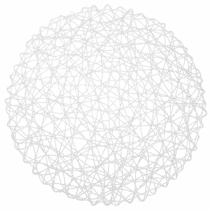 Podkładka pod talerz sztućce okrągła / mata kuchenna papierowa biała 35 cm